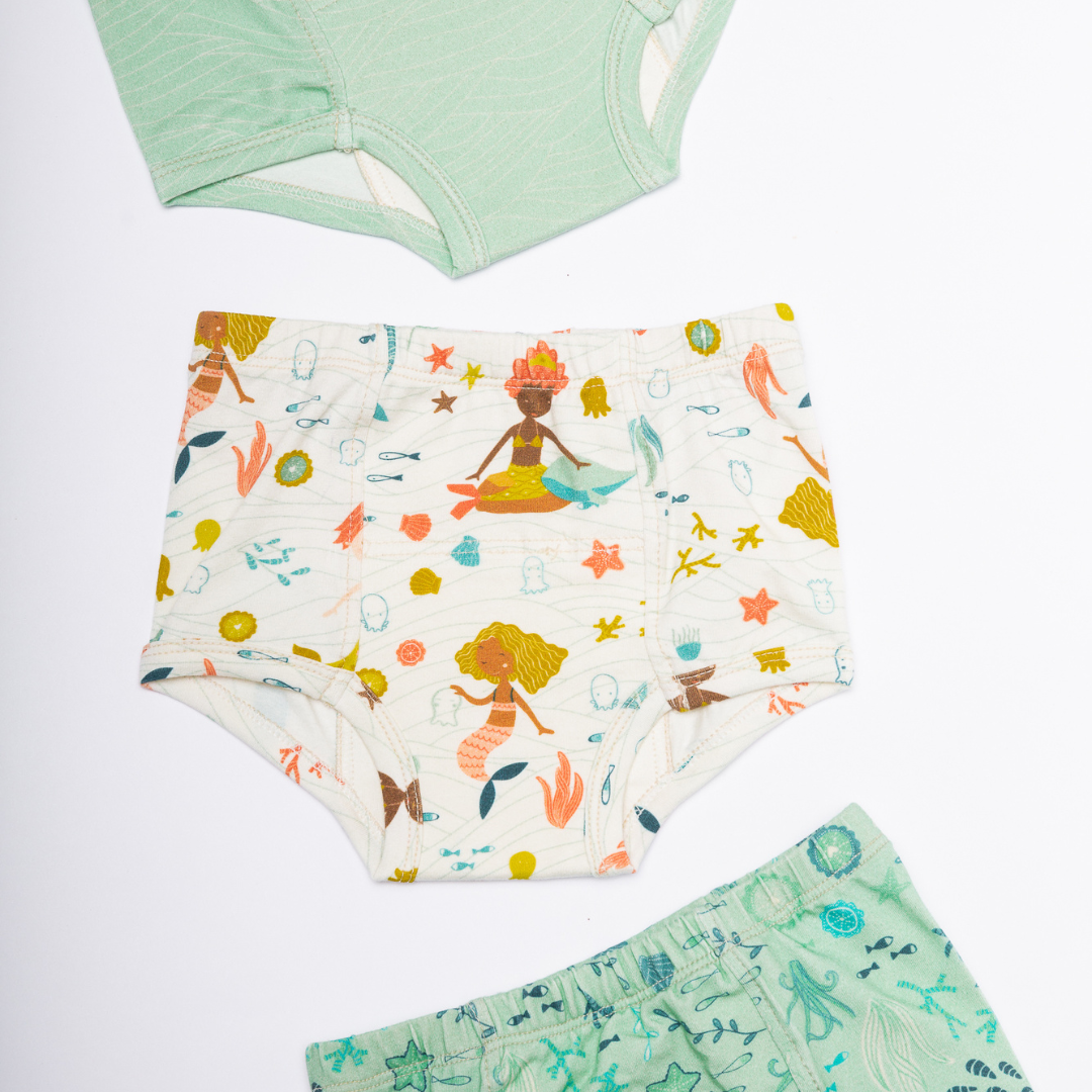 Mermaids-Organic Cotton Potty Training Underpants (6 Pack) - BIG FRENCHIES
