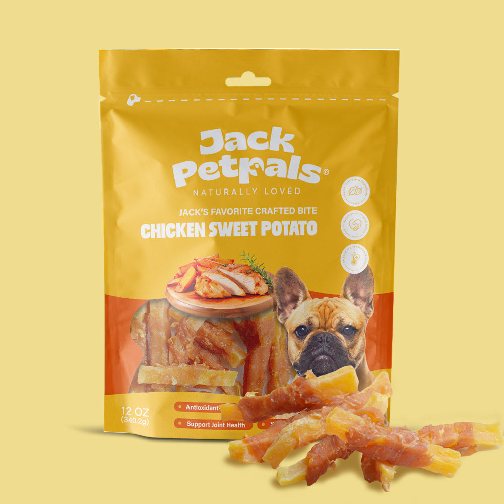 Jack PetPals Crafted Bite Chicken Sweet Potato Dog Treats (12oz) - BIG FRENCHIES