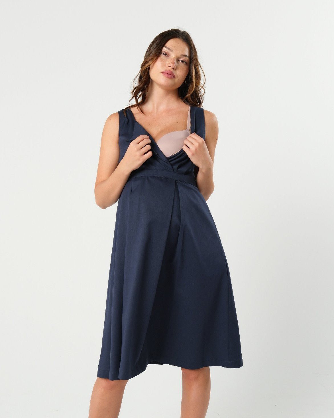 INTO THE BLUE Empire Maternity & Nursing Dress (Regular & Petite) - BIG FRENCHIES