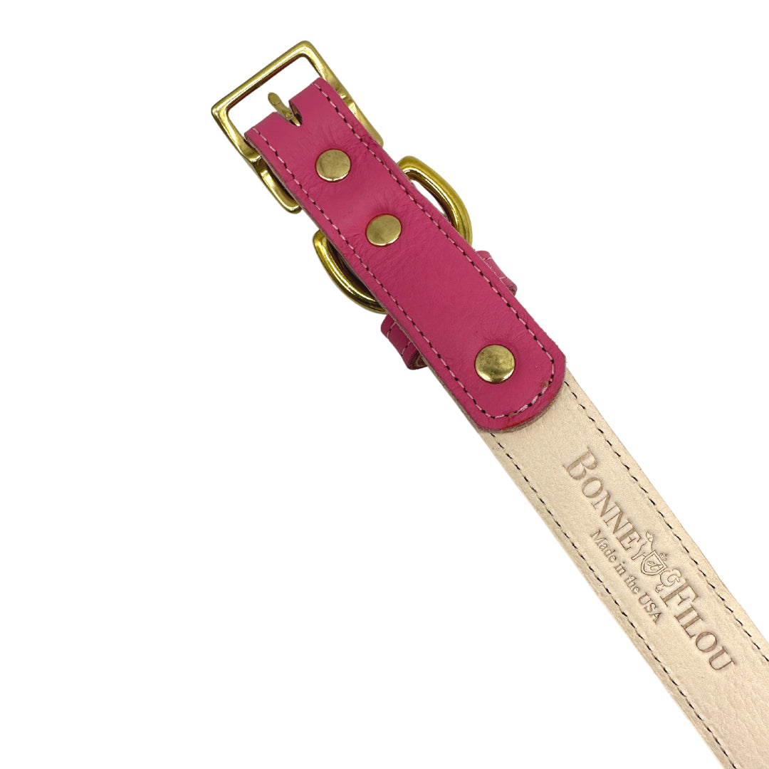 Plain Leather Dog Collar - BIG FRENCHIES