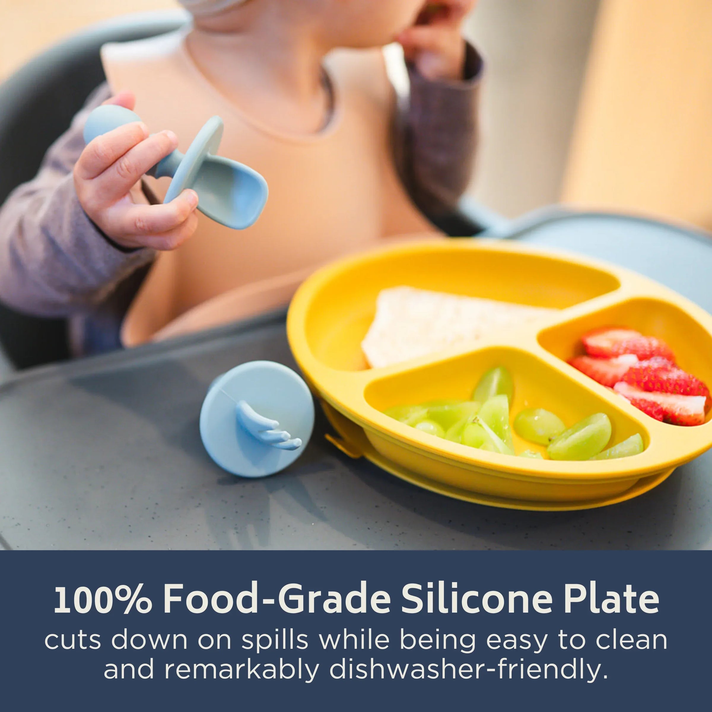 Apricot Silicone Suction Plate - BIG FRENCHIES