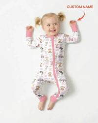 Custom Name God Says I Am Farm Animals Bamboo Convertible Zippy