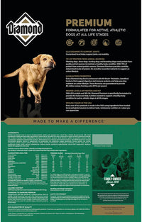 Diamond Premium All Life Stages Dry Dog Food 26/18 Active Sporting Dogs 55lbs.