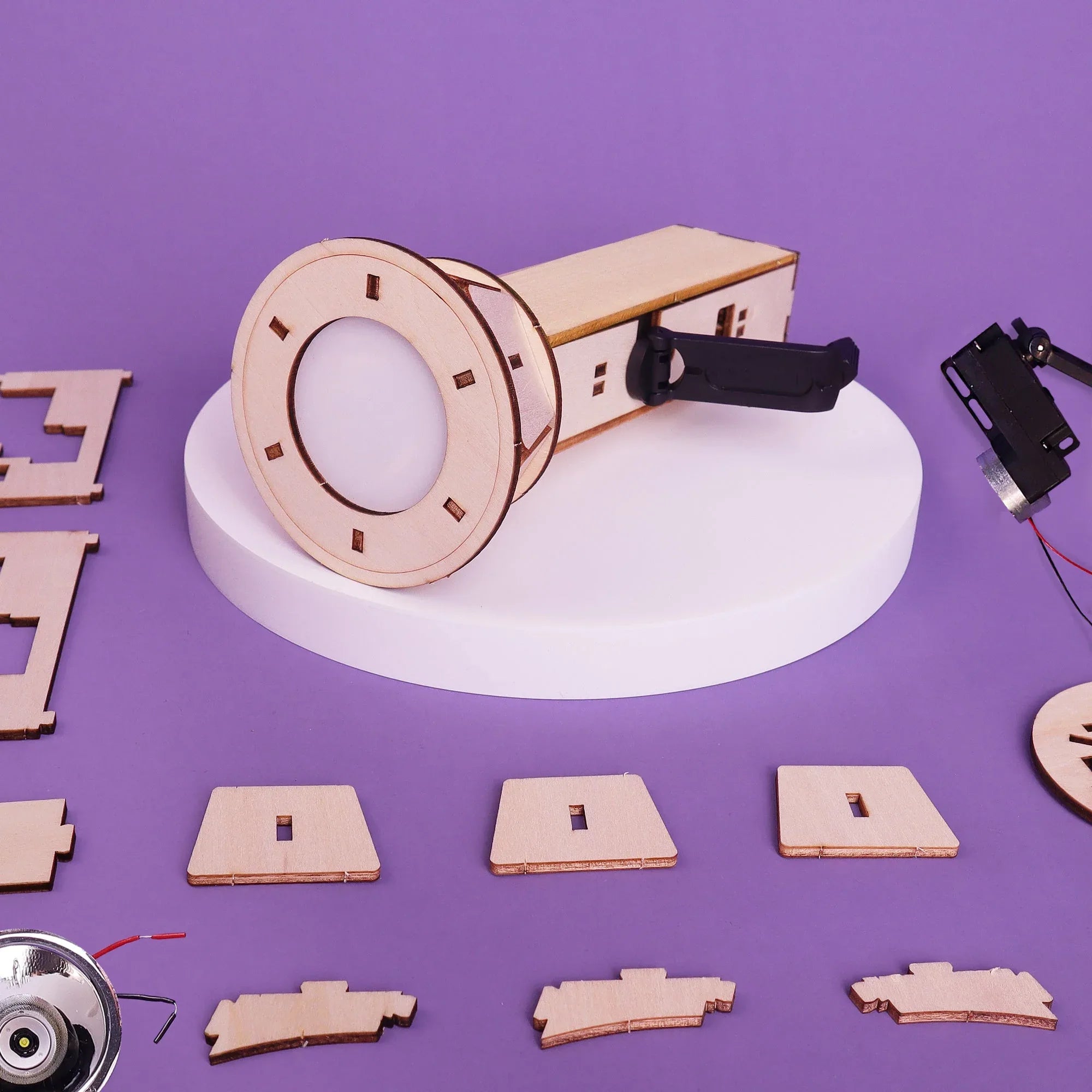 Hand-Crank Flashlight DIY Kit, Educational STEM Toy - BIG FRENCHIES