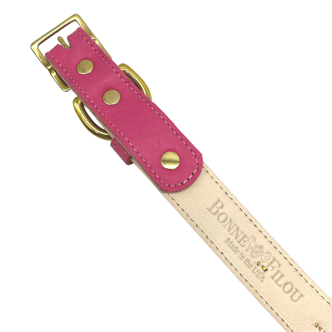 Plain Leather Dog Collar - BIG FRENCHIES