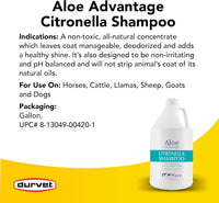 Durvet Citronella Shampoo Horses Dogs Livestock Natural Coat Cleaner Gallon