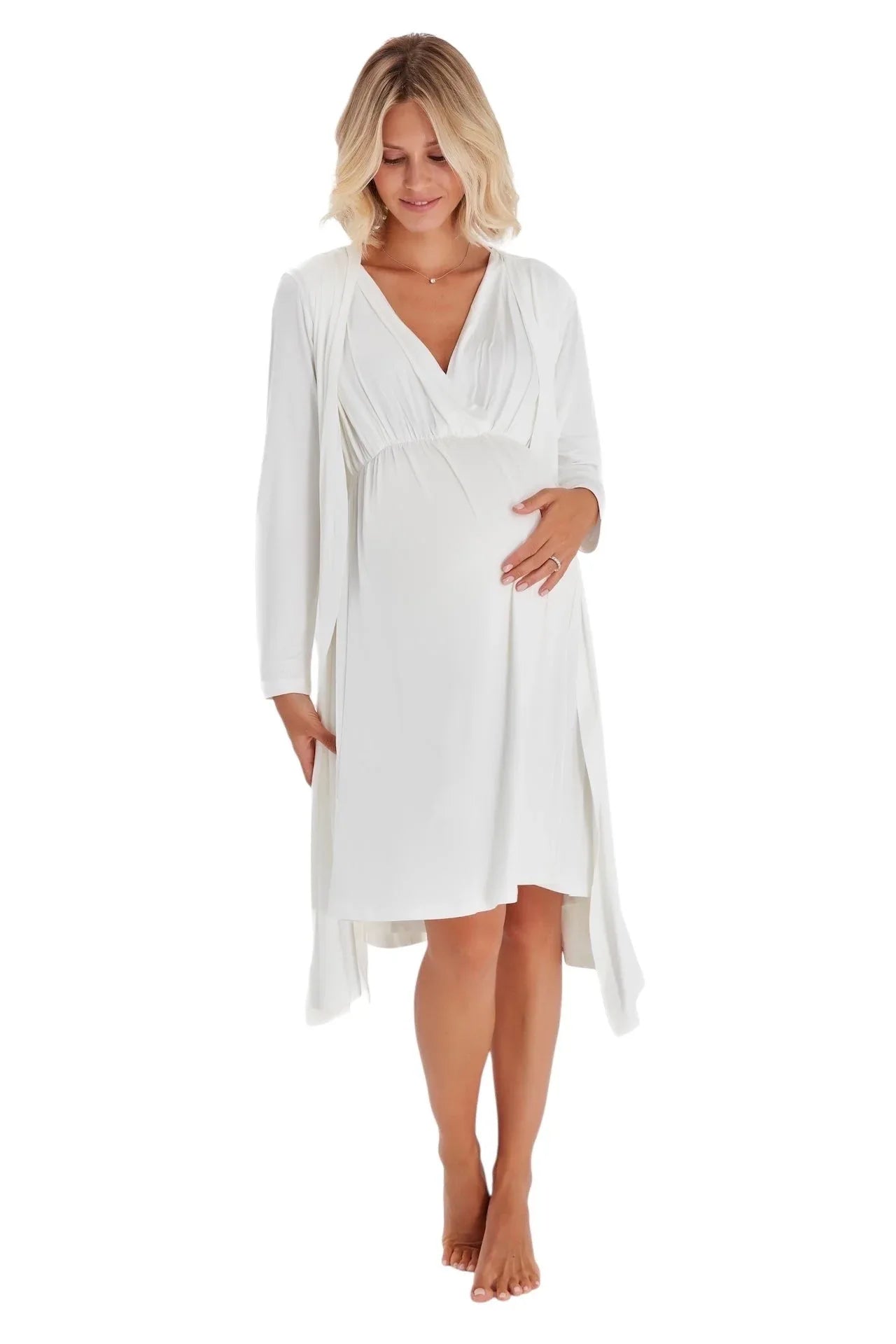 Sleep Well Maternity/Nursing Nightgown & Robe Set - BIG FRENCHIES