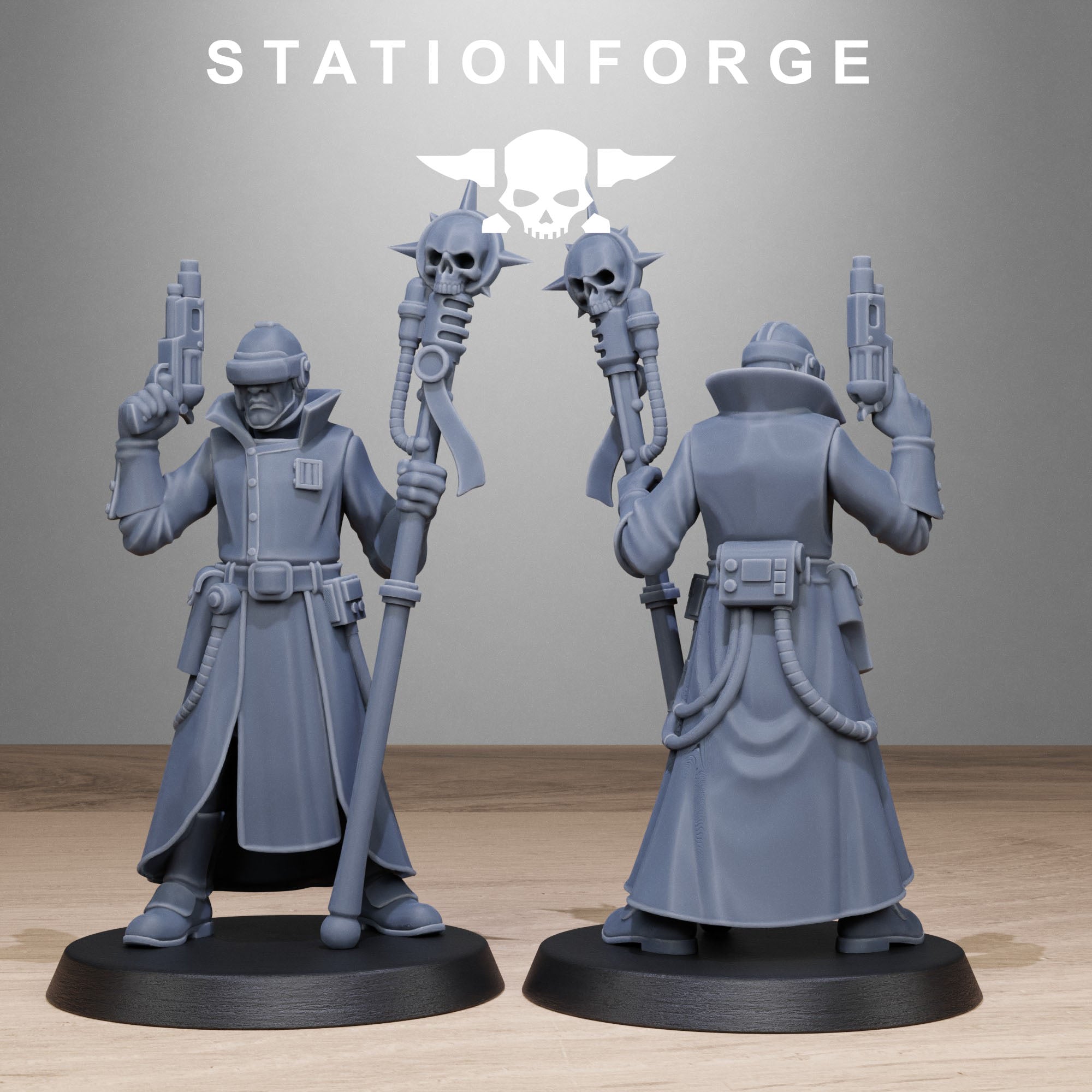 3D Printed GrimCorp Seers by StationForge Miniatures