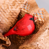 Hand Carved Cardinal Bird, Unique Gift for Loved Ones - BIG FRENCHIES