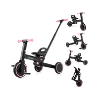 4-in-1 Foldable Toddler Tricycle with Push Handle with Adjustable Seat