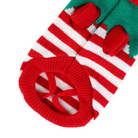 2 Patterns 4 Sizes Option-- 1Pc Pet Christmas Turtleneck Sweater Dog Cat Christmas Clothes Snowman Stripes Costume Winte