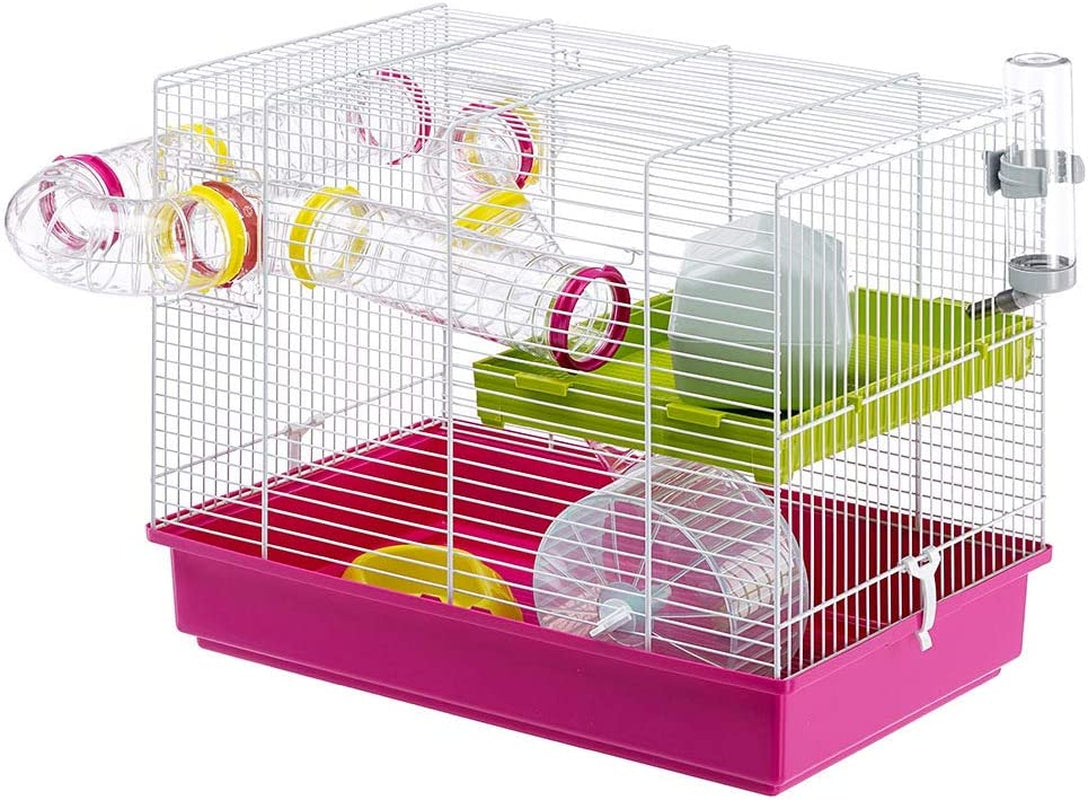 Laura Small Hamster Cage | Fun & Interactive Cage Measures 18.11L X 11.61W X 14.8H & Includes All Accessories - BIG FRENCHIES