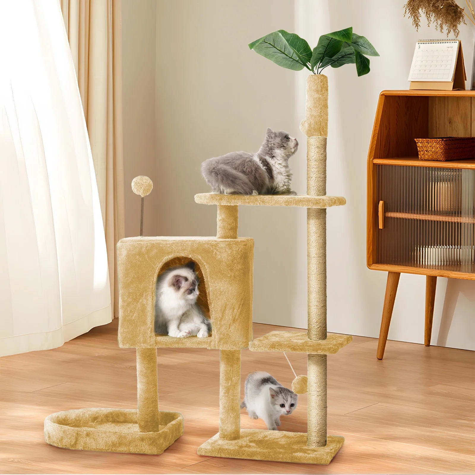 Cat Tree with Scratching Posts Plush Perch Stand - BIG FRENCHIES