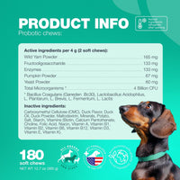 Probiotics for Dogs Digestive Enzymes Gut Health Pumpkin & Yeast Powder