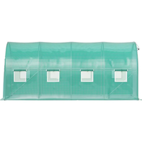 VEVOR Walk-in Tunnel Greenhouse, 14.8 X 6.6 X 6.6 Ft Portable Plant Hot House W Galvanized Steel Hoops, 1 Top Beam, Diag