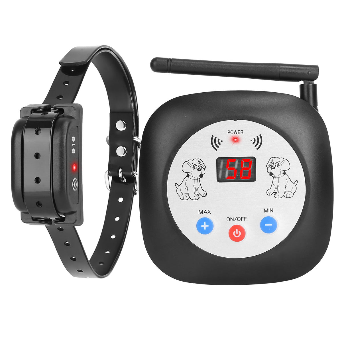 1Set 328FT Electric Wireless Dog Fence System With GPS Location Monitor Collar Receiver Rechargeable Beep Vibration Fenc