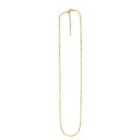 Endless Adjustable Box Chain in 14k Yellow Gold (0.95 mm)