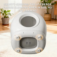Best Automatic Cat Litter Box, 78L Fully Enclosed Tu-ya APP Smart Self-Cleaning Litter Box For Multi-Cat Homes