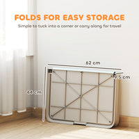 Pee Pad Holder Foldable Dog Litter Box with 3 Disposable Pads, 33.9" x 24.4", Gray