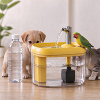 2.5L Pet Water Fountain, Automatic Circulating Cat Water Dispenser With Transparent Water Tank, Quiet Drinking Water Bow