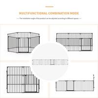 Heavy Duty Supermarket Shopping Basket Design Metal Storage Wholesale Black 8-piece Fence