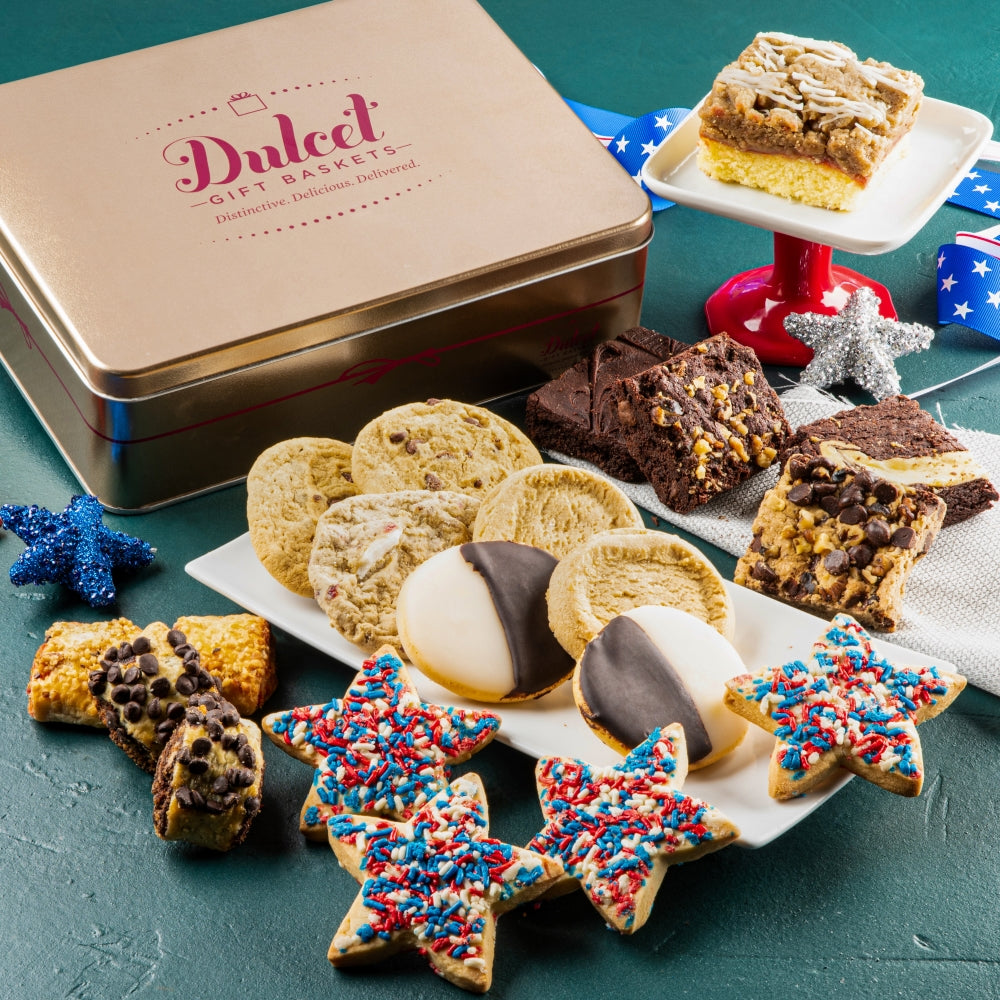 July 4th Gift Tin Patriotic Cookies - BIG FRENCHIES