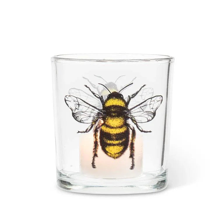 Bold Bee Votive 3 inch Glass Candle Holder - BIG FRENCHIES