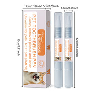 Pet Dental Toothbrush Pen 2Pack Dog Cat Plaque Tartar Remover, Freshen Breath & Soothe Gums