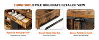 Large Wooden Dog Crate Furniture, Multi-Functional Pet Cage Cabinet with Storage
