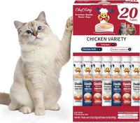 Lickable Cat Treats Grain Free Taurine High Protein Puree Toppers 20 Tubes