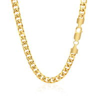 5.8mm 14k Yellow Gold Solid Miami Cuban Chain
