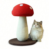 Mushroom Cat Scratching Post Unique Design, Sisal Wrapped, Ideal For Medium And Small Cats, No Assembly Required Cat Stu