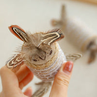 Toy With Cat Feathers Hemp Rope For Scratching Self-grinding Claw Sound Roller For Pets Bite Resistant Toy