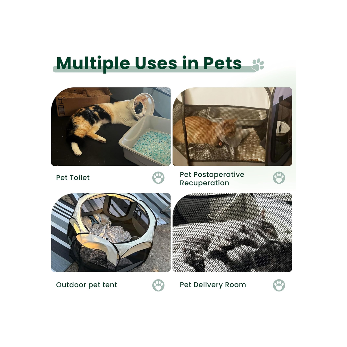 Pet Puppy Dog Playpen, Small Dog Tent Crates Cage Indoor Outdoor, Portable Playpen For Cat, Foldable Dog Kennel Playpen 