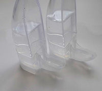 Bird Cage Water Bottle Dispenser Feeder for Zebra Finch Budgies Set of 2 (Clear) - BIG FRENCHIES