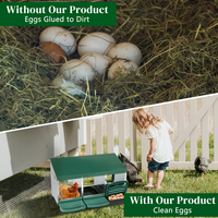 3 Compartment Roll Out Chicken Nesting Box With Plastic Basket, Egg Nest Box Chicken Laying Box Hens Chicken Coop Box, G