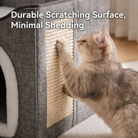 Arched Cat Bed In Green And Gray Color
