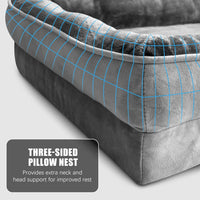 Orthopedic Dog Bed Sofa with Bolster Washable Cover Waterproof Liner