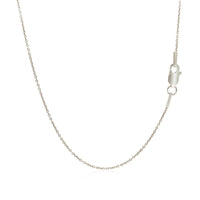 14k White Gold Round Cable Link Chain 1.1mm