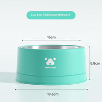 Pet Stainless Steel Anti-tumble Drinking Dog Food Rice Basin