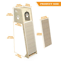 Luxury Wall-Mounted Cat Climbing Tower with Scratching Mat & Perch – Max & Rex Approved