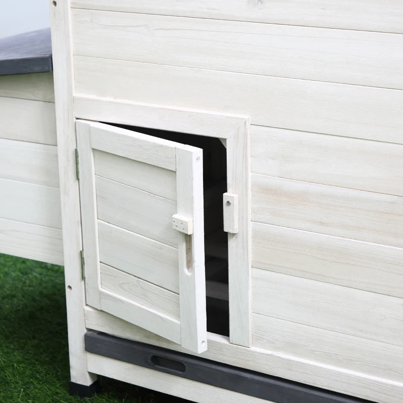 Chicken Coop Wooden Chicken House Rabbit Hutch Poultry Cage Hen Pen With Nesting Box, Ramp, Run