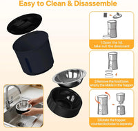 Intelligent feeder, equipped with WiFi application control function, a 4-liter capacity intelligent pet food dispenser s