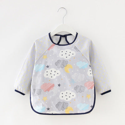 Baby Dinner Coverall Bib Spring And Autumn Long Sleeve Apron