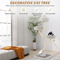 70" Tall Metal Cat Tree Tower with 3 Plush Perches & Sisal Scratching Posts - BIG FRENCHIES