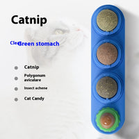 4 In 1 Rotating Catnip Silver Vine Ball Teeth Cleaning Acne Prevention Digestive Health Wall Stick On Toy Edible Safe Ma