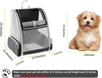 Texsens Innovative Traveler Bubble Backpack Pet Carriers for Cats and Dogs (Black) - BIG FRENCHIES