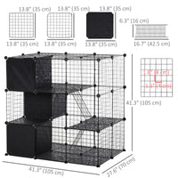 56 Panels Pet Playpen Small Animal Cage for Rabbit