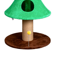 59in Large Tall Christmas Tree Cat Tower With 2 Cat Condos & Scratching Post, Soft Fleece Cat Tree With Teaser Toy & Stu
