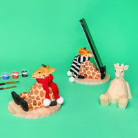 Paint Your Own Wood Carved Giraffe DIY Painting Kit - BIG FRENCHIES